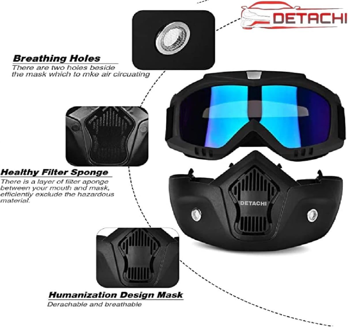 Biker's Riding Helmet Mask (Ultimate Face Protection)